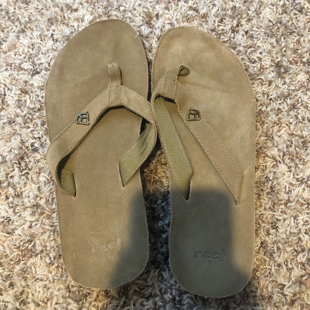 Reef tan flip flops
